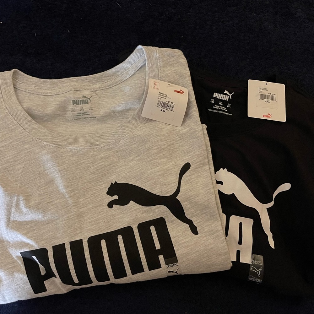 Black and Gray Puma Tee shirt